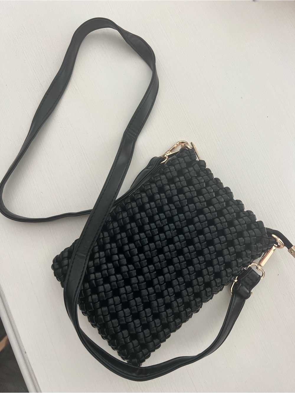 Anthropologie Black Cellphone Crossbody Bag